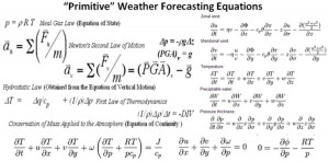早期的大气气象预报和预测方程